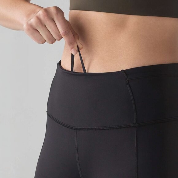 LULULEMON BLACK FAST & FREE 7/8 TIGHT II NULUX 25" SIZE 6 - Picture 9 of 12